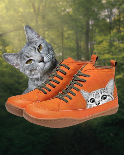 Fenna | Leather Ankle Boots for Cat Lovers