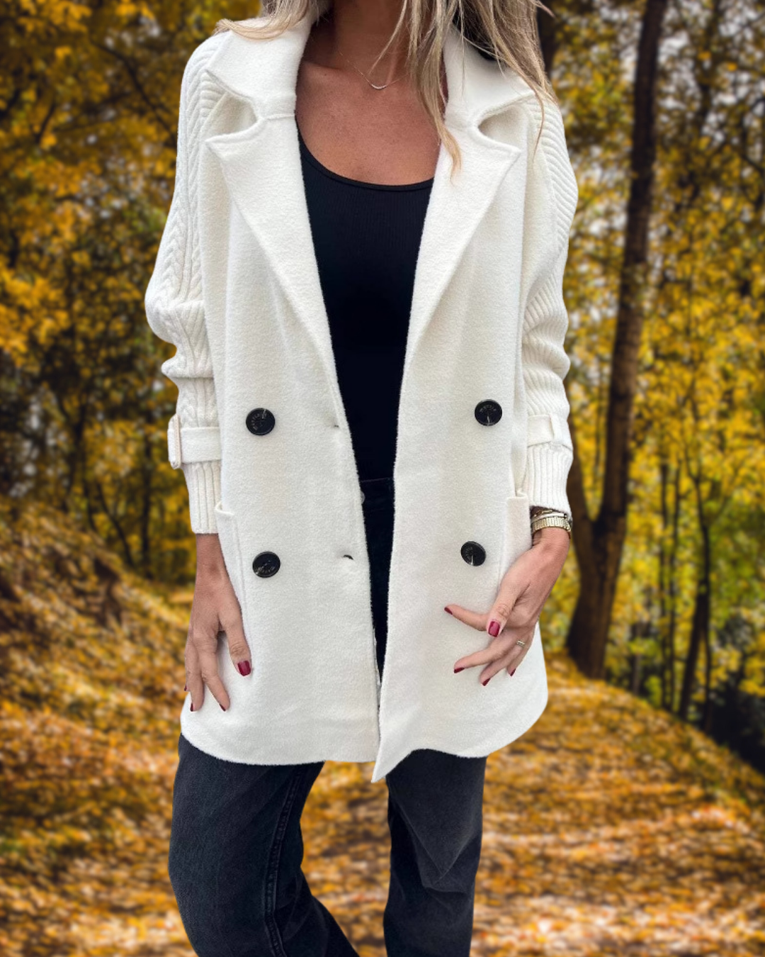 ISOLA™ | Mid-Length Double-Breasted Coat