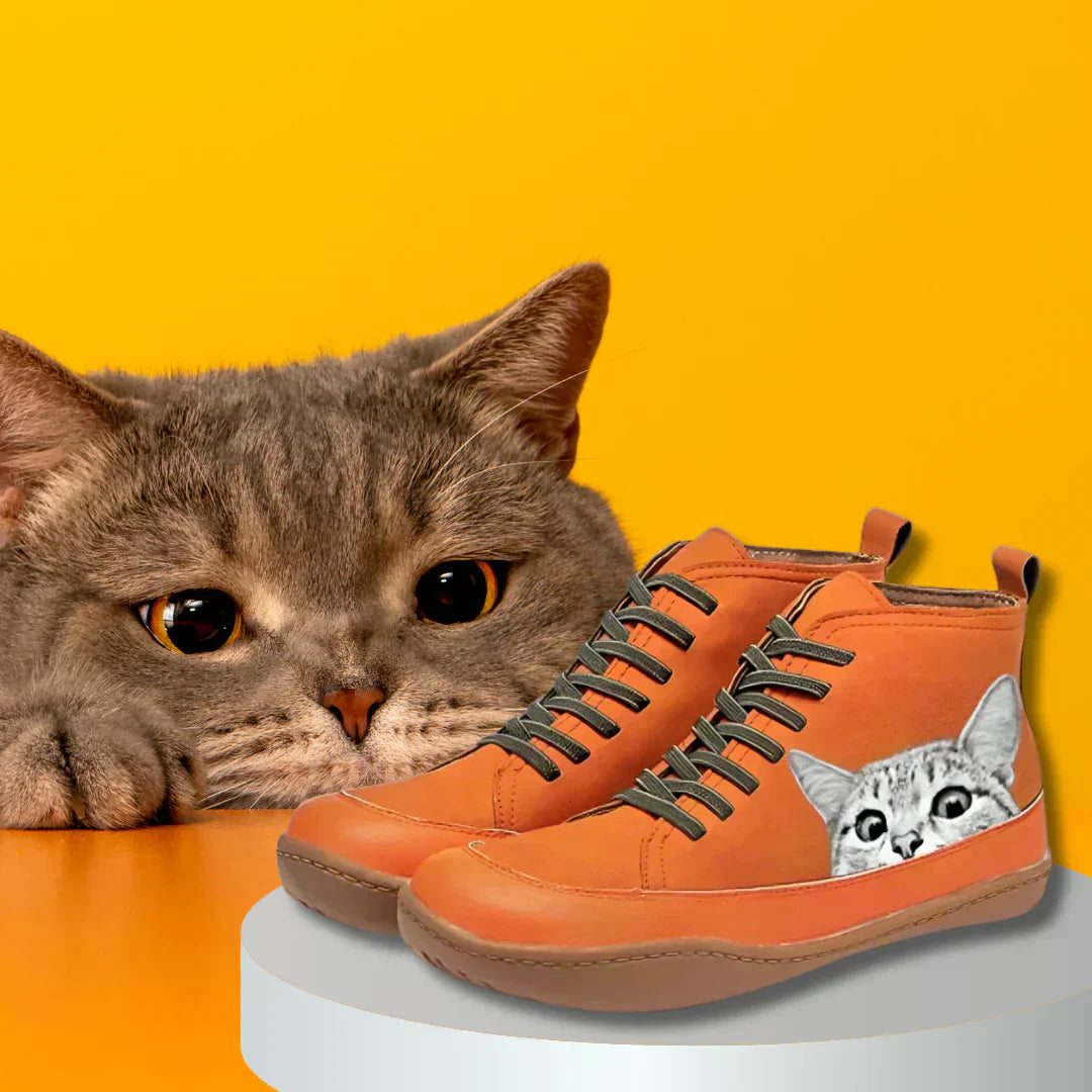 Fenna | Leather Ankle Boots for Cat Lovers