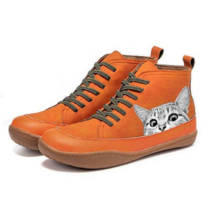 Fenna | Leather Ankle Boots for Cat Lovers